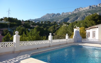 Villa for rent with nice wide views in Altea Costa Blanca